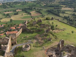 ruine vue du haut de la tour